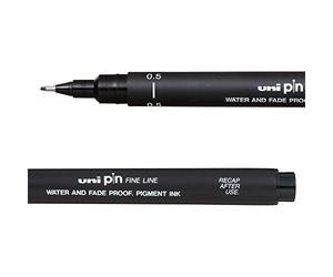 Pluma fina UNI PIN 200 negro 0,5 mm