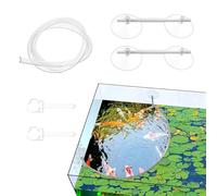 Pluma flotante para plantas, anillo de alimentación para peces para accesorios de acuario, protege las plantas flotantes, mejora la claridad del agua y apoya una alimentación saludable