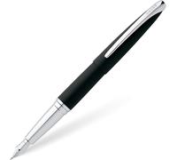 Pluma Fuente Cross ATX Basalto Negra Con Punta Mediana Y Tapa Desmontable