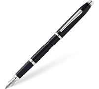 Pluma Fuente Cross Century II Negra Con Plumín Mediano Y Cromo