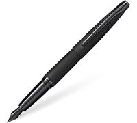 Pluma Fuente Mediana Negra Con Patrón De Diamante Cross Y Tapa Desmontable