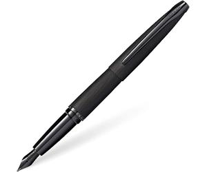 Pluma Fuente Mediana Negra Con Patrón De Diamante Cross Y Tapa Desmontable