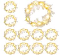 Pluma LED Diadema,10pcs Diademas De Plumas LED Iluminadas,Plumas De Diadema De Corona LED,Pluma LED Diadema Para Mujeres,Diadema Iluminada Para El Pelo,Diadema Mujer,Accesorios Fiesta