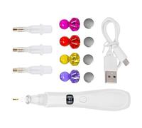 Pluma Para Diamantes,Herramienta de Recogida para Joyería de Gemas - Recogedor Eléctrico con 3 Modos de Succión Ajustables y Punta de Reemplazo para Bordado, Decoración, Maquillaje y Manicura