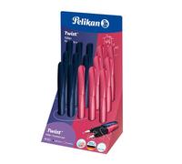 Pluma pelikan twist shine triangular violet surtido expositor de 15 (1