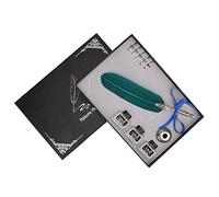 Pluma retro de pluma de pluma, juego de pluma de caligrafía, pluma de escritura clásica, puntas de pluma de caligrafía y botella de tinta vacía, pluma de firma para amantes de la