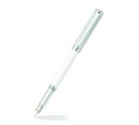PLUMA SHEAFFER INTENSITY CAPUCHON CROMADO CUERPO LACA BLANCA PUNTO MEDIO
