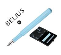 Pluma Y Funda De Similpiel Belius Space B Color Minimalista Azul Tinta Azul Caja De Diseño