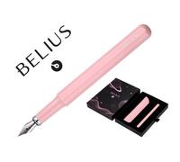 Pluma y funda de similpiel belius space b color minimalista rosa tinta azul caja de diseño - BB284