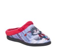 PLUMAFLEX 12213 Chica Cap Zapatilla DE CASA Caperucita Mujer Gris/Rojo 40