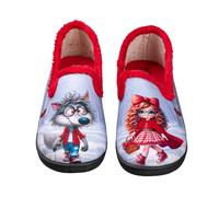PLUMAFLEX 12215 Chica Cap Zapatilla Cerrada Caperucita Mujer Gris/Rojo 37