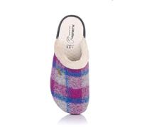 PLUMAFLEX Zapatilla de casa - Cuadros Morado 42