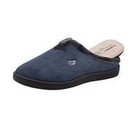 PLUMAFLEX - Zapatillas casa hogar descubiertas de tela para Hombre, color azul marino Lona Hombre color: MARINO talla: 47