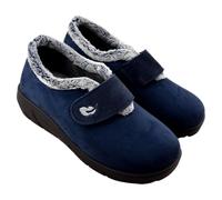 PLUMAFLEX - Zapatillas de casa con Cierre Adhesivo y Plantilla Transpirable Que se Adapta a la anatomía del pie 045078 Sintético Mujer Color: Marino Talla: 40