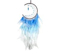 Plumas Azules - Decoración Luna con Plumas Azules | Decoraciones