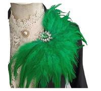 Plumas Broches Broche de plumas con diamantes imitación for vaqueros, blazer, vestido, decoración, ramillete, carnaval, escenario, espectáculo, fiesta, charretera hombro para la Fiesta(Color 08)