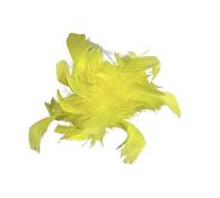 Plumas Broches Broche retro de plumas grandes for mujer, con forma flor en el pecho, for vestido, sombrero, decoración, ramillete para la Fiesta(Yellow)