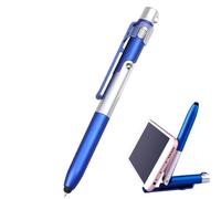 Plumas capacitivas plegables, Pluma de pantalla táctil plegable, Lápiz capacitivo para pantalla táctil con soporte para teléfono móvil, Ángulo ajustable con luz LED, multifuncional para dispositivos c