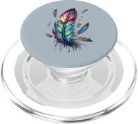 Plumas Coloridas Estilo Bohemio, pájaro, nativos Americanos, símbolo PopSockets PopGrip para MagSafe
