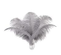 Plumas de avestruz for manualidades, 24 piezas, multicolor, varios tamaños(Grey,8-10 inch - 24Pcs)
