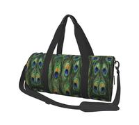 Plumas de Cola de Pavo Real, Bolsa de Viaje de Gran Capacidad, Bolso Redondo, Bolsa de Viaje Deportiva, Bolsa de Mano, Bolsa de Fitness