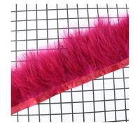 Plumas de colores para manualidades, Cinta de plumas de marabú (8-10 cm, 1 m o 2 m), multicolor, for manualidades, decoración de ropa(Color 6,2.0m)