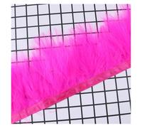 Plumas de colores para manualidades, Cinta de plumas de marabú (8-10 cm, 1 m o 2 m), multicolor, for manualidades, decoración de ropa(Color 11,1.0m)