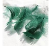 Plumas de ganso de 4-8 cm, plumas de cisne naturales pequeñas, plumas de colores para manualidades, decoración de escenario, plumas flotantes para bodas, globos, verde oscuro, 100 uni