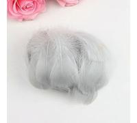 Plumas de ganso naturales, 100-500 unidades. Plumas decorativas de colores para manualidades, decoración del hogar, redes para atrapar el viento. Pluma gris, 5-8 cm, 500 unidades.