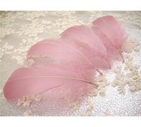 Plumas de ganso sueltas, 70 colores, para sombreros, tocados, artesanías, decoraciones, lámparas, persianas, disfraces 10 unidades Heather #08