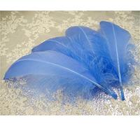 Plumas de ganso sueltas, 70 colores, para sombreros, tocados, artesanías, decoraciones, lámparas, persianas, disfraces 10 unidades Periwinkle #71