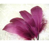 Plumas de ganso sueltas, 70 colores, para sombreros, tocados, artesanías, decoraciones, lámparas, persianas, disfraces 25 pieces Amethyst #34