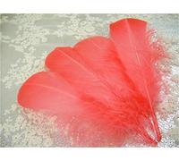 Plumas de ganso sueltas, 70 colores, para sombreros, tocados, artesanías, decoraciones, lámparas, persianas, disfraces 10 unidades Coral #39