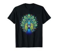 Plumas de Mandala de Pavo Real Coloridas espíritu Bohemio Camiseta