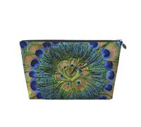 Plumas de Pavo Real de Moda, Bolsa de artículos de tocador Bolsa de Maquillaje Bolsa de cosméticos Bolsa de artículos de tocador de Viaje portátil