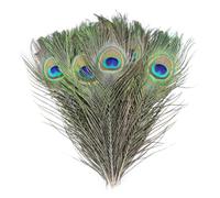 Plumas de pavo real, plumas de ojos de cola naturales para manualidades, decoraciones, 50 Uds.