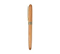 Plumas Estilográficas 14.6 * 1.25cm Estilográfica de Caligrafía Artística Punta Ancha Punta de Cincel Escritura Gótica Árabe Cursiva con Mango de Madera Bambú(Nib: 1.5mm)
