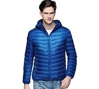 Plumas Ligero Hombre Plumiferos Hombre Con Capucha Chaquetas Acolchado Plumon Ligeras Abrigo Chaqueta Plumas Cazadora Ligera Plumifero Abrigos Ultralight Caballero Invierno Tallas Grandes Zafiro L