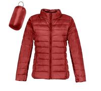 Plumas Ligeros Mujer Chaqueta de Pluma Chaqueta Cálida Y Ligera de Plumas Para Mujer Chaqueta con Puños Acolchada Corta Plegable de Invierno Y Otoño Plumifero con Cremallera