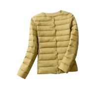 Plumas Ligeros Mujer Chaqueta Plumifero Ultraligero Mujer Abrigo Plumas Plumon Mujer Invierno Plumífero Ultraligero Mujer Plumiferos Ligero Cazadora Plumas Mujer Puffer Down Jacket Women Amarillo XL