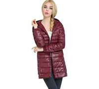 Plumas Mujer Plumiferos Ligeros Mujer Con Capucha Abrigo Plumas Largo Ultralight Plumon Chaqueta Plumifero Ligero Abrigos Largos Señora Chaquetas Invierno Cazadoras Chaquetones Casacas Primavera Rojo