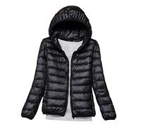 Plumas Mujer Plumiferos Ligeros Mujer Con Capucha Abrigo Plumas Ultralight Plumon Chaqueta Plumifero Ligero Corto Abrigos Señora Chaquetas Invierno Cazadoras Chaquetones Casacas Tallas Grandes Negro