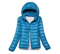 Plumas Mujer Plumiferos Ligeros Mujer Con Capucha Abrigo Plumas Ultralight Plumon Chaqueta Plumifero Ligero Corto Abrigos Señora Chaquetas Invierno Cazadoras Chaquetones Casacas Tallas Grandes Azul