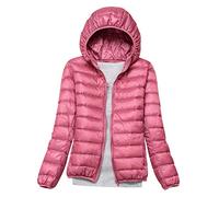 Plumas Mujer Plumiferos Ligeros Mujer Con Capucha Abrigo Plumas Ultralight Plumon Chaqueta Plumifero Ligero Corto Abrigos Señora Chaquetas Invierno Cazadoras Chaquetones Casacas Tallas Grandes Rosa