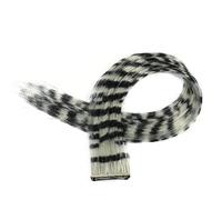 Plumas Para El Pelo Extensión de cabello sintético for mujer, extensión de cabello con Clip de alta temperatura, larga y recta, peluca de plumas, rosa azul, colorida, 18"(1pcs,6_18INCHES)