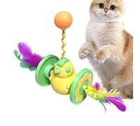 Plumas para gatos, caña de señuelo con forma de chick basculante | Accesorio interactivo de entretenimiento para gatitos Educación Caza Interior Viaje Suelo Alfombra