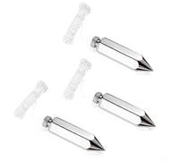 Plumb Bob Perfil hexagonal de 8 onzas con construcción de acero laminado en frío y punta de latón para resultados de caída consistentes (3 piezas)