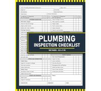 Plumbing Inspection Checklist: Maintenance and Inspection Report Book for Plumbers and Homeowners | 120 Pages.