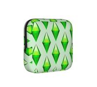 Plumbob de Los Sims, Bolsa para Guardar compresas sanitarias, Bolsa portacompresas con Cremallera, Monedero