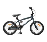 Plumbpyr Bicicleta BMX en pulgadas negra para niños de acero con asiento y manillar ajustables, freno lineal de empuje, adecuado para años, resistente bicicleta de dos ruedas para ocio, trucos y